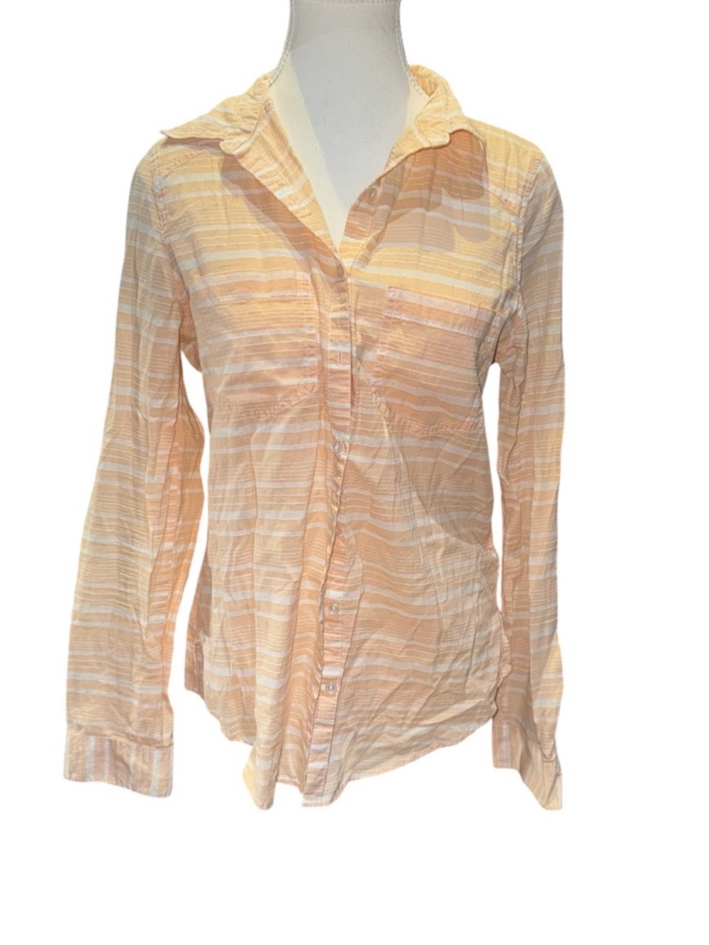 Coastal casual Striped button up top